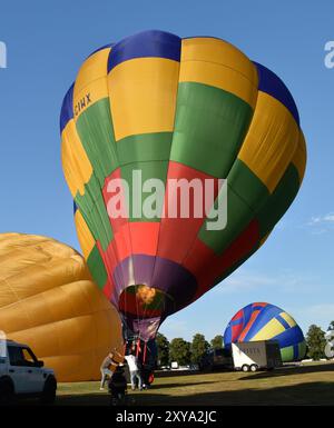 Mongolfiere al Northampton Balloon Festival 2024 Foto Stock