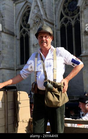 Bordeaux, Francia. 28 agosto 2024. Seconda guerra mondiale e occupazione nazista: Commemorazione del 80° anniversario della liberazione di Bordeaux da parte della resistenza Foto Stock