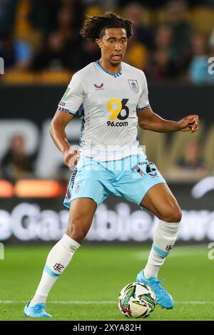 Wolverhampton, Regno Unito. 28 agosto 2024. Bashir Humphreys di Burnley durante la partita di Carabao Cup Wolverhampton Wanderers vs Burnley a Molineux, Wolverhampton, Regno Unito, 28 agosto 2024 (foto di Gareth Evans/News Images) a Wolverhampton, Regno Unito il 28/8/2024. (Foto di Gareth Evans/News Images/Sipa USA) credito: SIPA USA/Alamy Live News Foto Stock