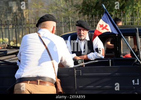 Bordeaux, Francia. 28 agosto 2024. Seconda guerra mondiale e occupazione nazista: Commemorazione del 80° anniversario della liberazione di Bordeaux da parte della resistenza Foto Stock