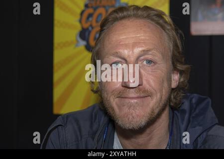 FRANCOFORTE, GERMANIA, 6 MAGGIO 2018: Jerome Flynn (*1963, attore, Bronn in il Trono di Spade, soldato, Ripper Street) presso German Comic con Frankfurt, Foto Stock