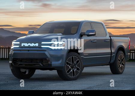 RAM 1500 Rev: Raccoglitore con capacità e autonomia della batteria da record Foto Stock