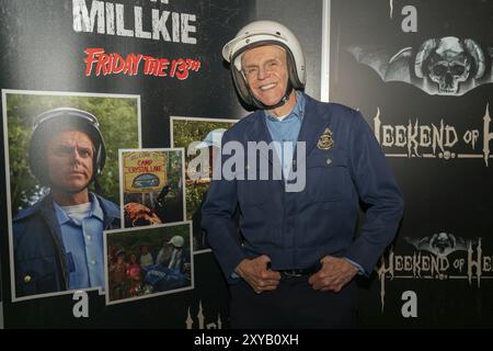 Duesseldorf-NEUSS, GERMANIA, 2 novembre 2019: Ron Millkie (*1954, attore, poliziotto di venerdì 13) al Weekend of Hell 2019, due giorni (novembre 2-3 201 Foto Stock