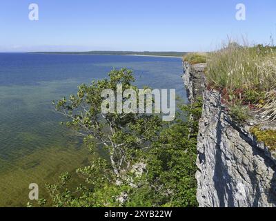 Scogliere di Lohusalu, Estonia, Europa Foto Stock