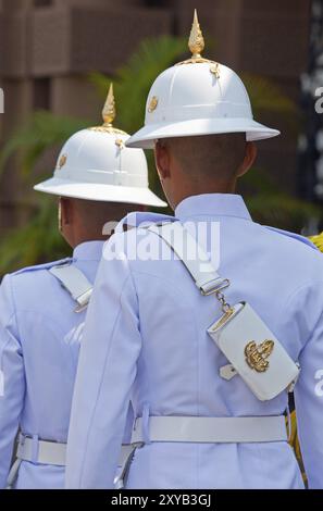 Guardia del Palazzo reale di Bangkok Foto Stock