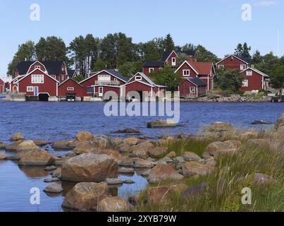 Villaggio di pescatori di Roennskaer, Svezia, Europa Foto Stock