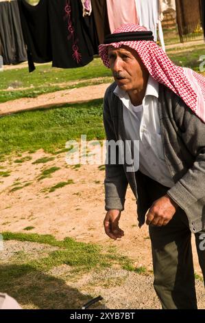 I beduini locali nei dintorni di Gerusalemme. Foto Stock