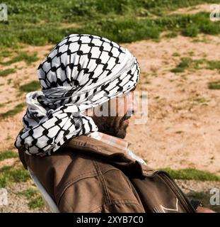 I beduini locali nei dintorni di Gerusalemme. Foto Stock