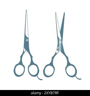 Vector icona a forbice vintage per Barbershop Illustration Illustrazione Vettoriale