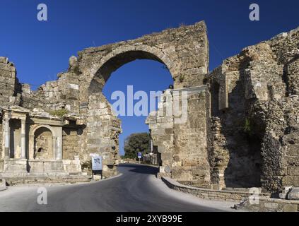 Tor Tor di Vespasiano, Side, Turchia, Asia Foto Stock
