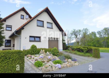 Giardino di pietra su una casa Foto Stock
