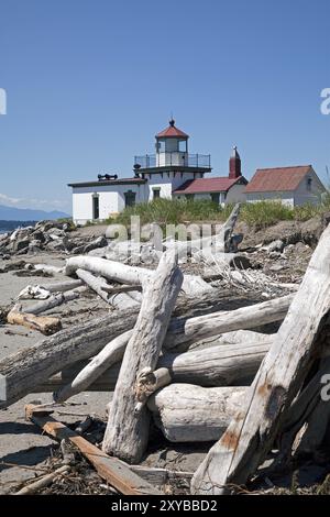 Faro occidentale a Discovery Park, Seattle, Washington Foto Stock