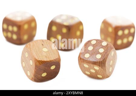 Cubo di legno, fatto a mano Foto Stock