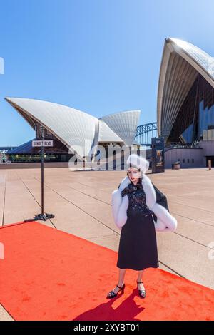 Sydney, Australia, 29 agosto 2024, Sarah Brightman partecipa a una fotochiamata prima della sua stagione esibendosi in "Sunset Boulevard" alla Sydney Opera House. Crediti: Robert Wallace / Wallace Media Network / Alamy Live News Foto Stock