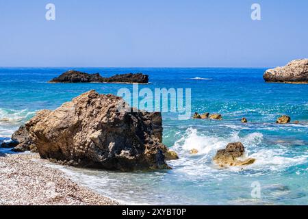 rocce costiere Foto Stock