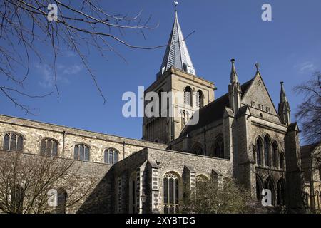 ROCHESTER, KENT/UK, 24 MARZO: Veduta della Cattedrale di Rochester il 24 marzo 2019 Foto Stock