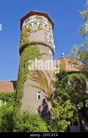 Vecchia torre dell'acqua tedesca, simbolo della città di Svetlogorsk (fino al 1946 Rauschen). Kaliningrad Oblast, Russia, Europa Foto Stock