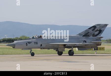 Aeronautica militare croata MIG-21 nel 2024 Foto Stock