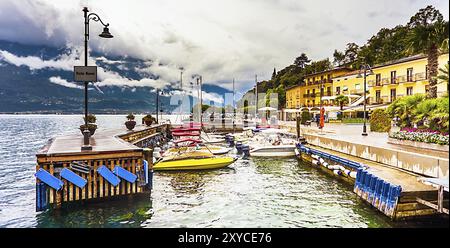 Porto Nuovo a Limone - Lago di Garda - Garda Trentino Foto Stock