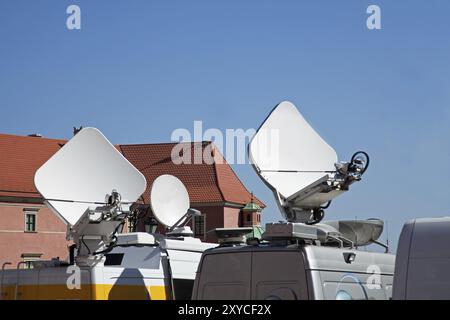 Uebertragungswagen Foto Stock