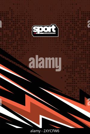 CREA SFONDO SPORTIVO E MOTIVO PER LA MAGLIA SUBLIMATION Illustrazione Vettoriale