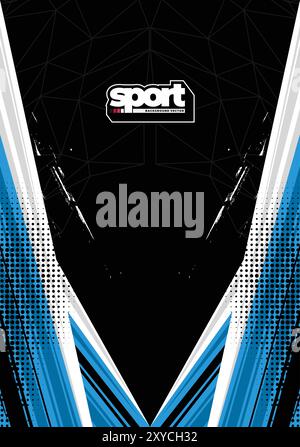 CREA SFONDO SPORTIVO E MOTIVO PER LA MAGLIA SUBLIMATION Illustrazione Vettoriale