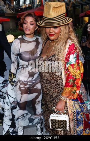 HOLLYWOOD, LOS ANGELES, CALIFORNIA, USA - AGOSTO 28: Andra Day arriva alla premiere di Los Angeles di "The Deliverance" di Netflix, tenutasi al Netflix Tudum Theater il 28 agosto 2024 a Hollywood, Los Angeles, California, Stati Uniti. (Foto di Xavier Collin/Image Press Agency) Foto Stock