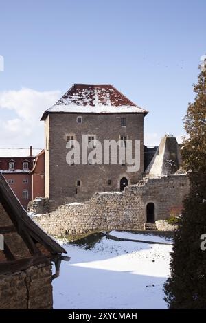 Il cortile del castello di Kapellendorf, Germania, Europa Foto Stock