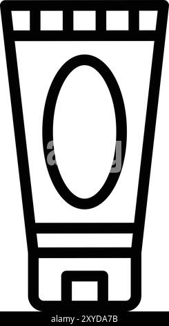 Illustrazione del design dell'icona vettoriale della crema da barba Illustrazione Vettoriale