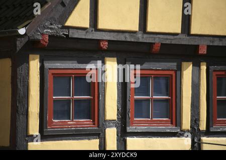 Casa in legno e muratura Foto Stock