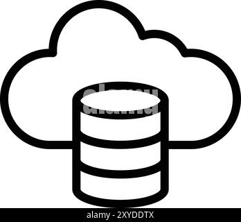 Illustrazione di progettazione dell'icona del vettore dati cloud Illustrazione Vettoriale