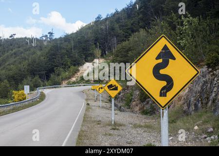 Indicazioni stradali sulla Carretera australe Foto Stock