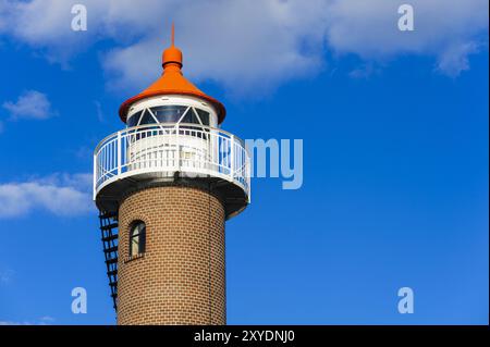 In cima al faro di Timmendorf sull'isola di Poel Foto Stock