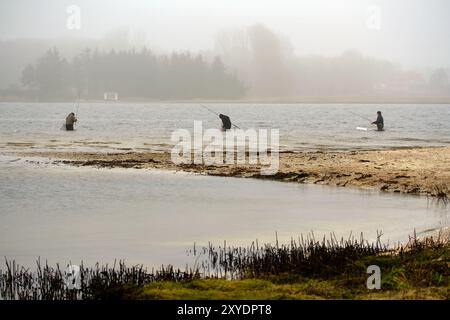 Pescatori a Kappeln, Germania, Europa Foto Stock