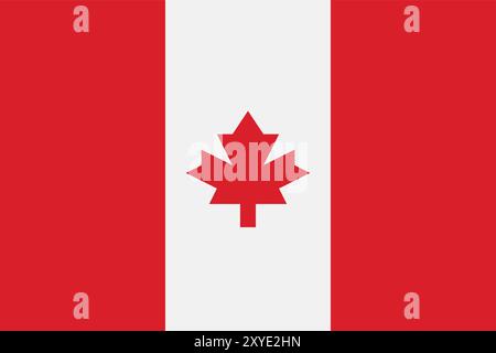 Illustrazione vettoriale della bandiera del Canada Illustrazione Vettoriale