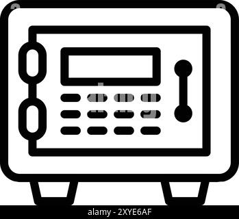 Illustrazione di progettazione dell'icona del vettore Safe Box Illustrazione Vettoriale