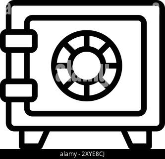 Illustrazione di progettazione dell'icona del vettore Safe Box Illustrazione Vettoriale