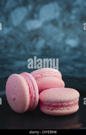 Rosa francese dolce amaretti close up Foto Stock