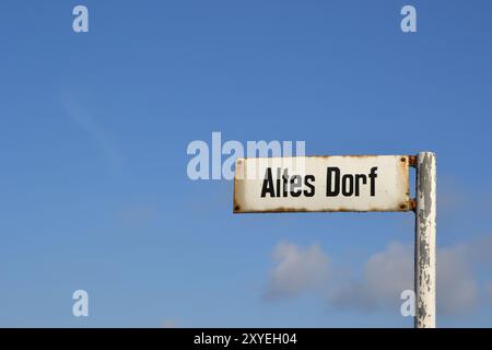 Segui le indicazioni stradali per Alt-Lostau vicino a Magdeburgo Foto Stock