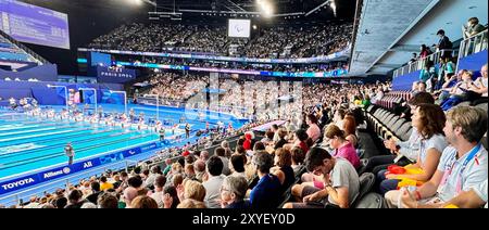 Parigi, Spagna. 29 agosto 2024. Il presidente della Comunità di Madrid Isabel Diaz Ayuso il primo giorno dei Giochi Paralimpici a Parigi 29 agosto 2024 credito: CORDON PRESS/Alamy Live News Foto Stock