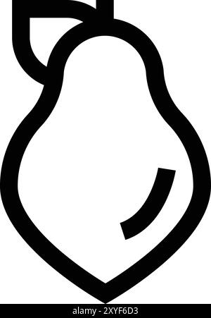 Illustrazione del design dell'icona del vettore papaya Illustrazione Vettoriale