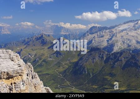 Marmolata nelle Dolomiti italiane, la Marmolada nelle Dolomiti italiane Foto Stock