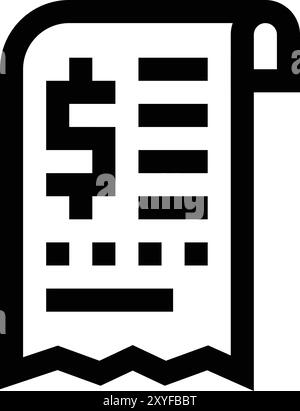 Illustrazione di progetto dell'icona del vettore di fatturazione Illustrazione Vettoriale