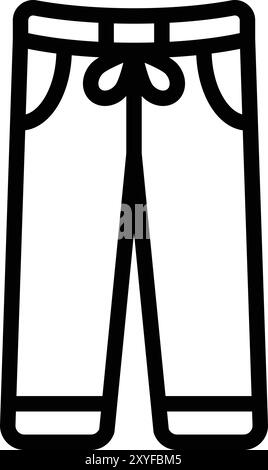 Illustrazione del design dell'icona vettoriale dei pantaloni da addestramento Illustrazione Vettoriale