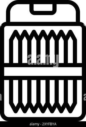 Illustrazione del design dell'icona del vettore dello stuzzicadenti Illustrazione Vettoriale