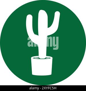 disegno del simbolo dell'icona cactus Illustrazione Vettoriale