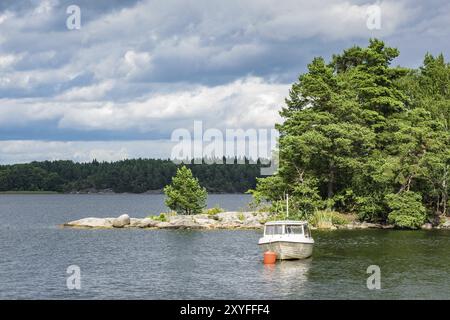 Arcipelago sulla costa svedese al largo di Stoccolma Foto Stock