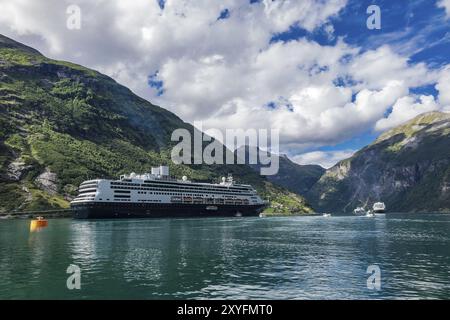 Vista del Geirangerfjord in Norvegia Foto Stock