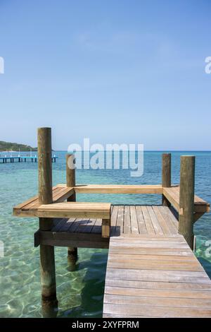 West Bay Beachfront, Roatan Honduras Foto Stock