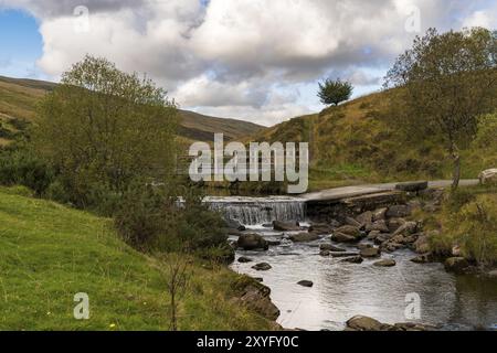 Afon Llúria vicino Ystradfellte in Powys, Wales, Regno Unito Foto Stock